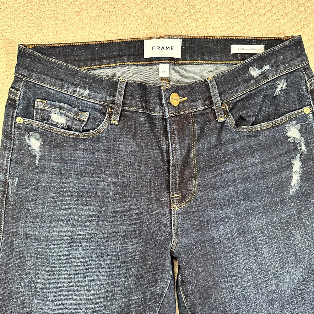 Frame Le Garçon Crop Jeans Covant Size 27 - Picture 10 of 10